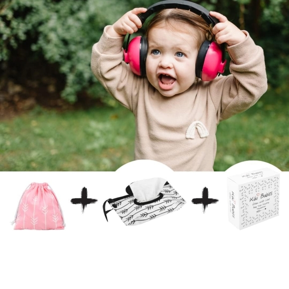 Kiki Babies Pink Noise-Canceling Baby Headphones (NWT) - Picture 1 of 6